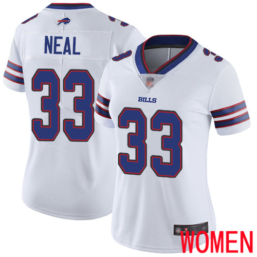 Women Buffalo Bills 33 Siran Neal White Vapor Untouchable Limited Player NFL Jersey